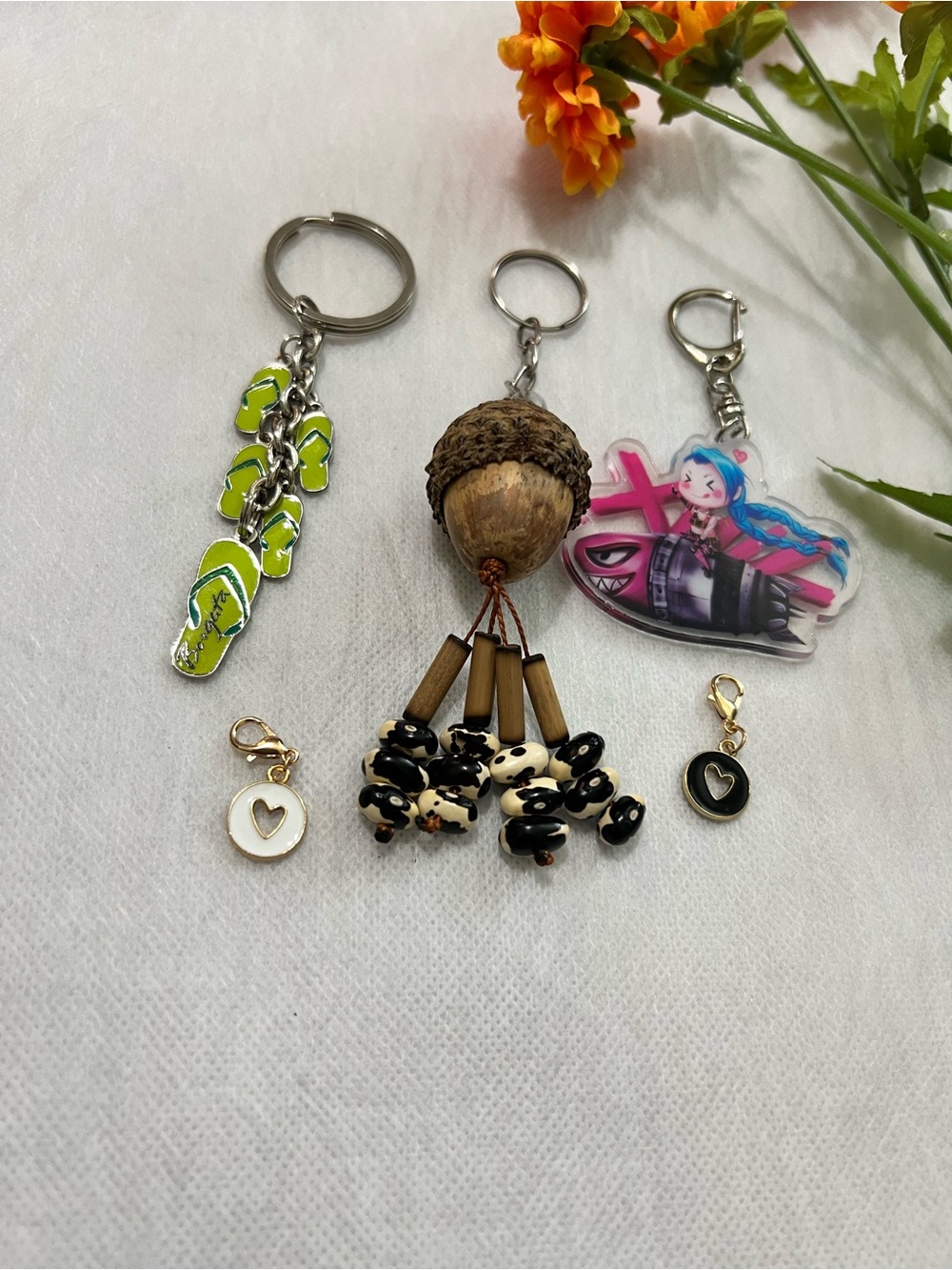 Keychain lot, bag charms bundle